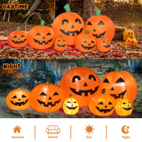 LED String Lights 7pcs Pumpkin Inflatable Halloween Decoration (Option: As picture)