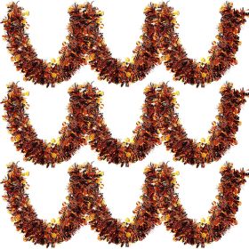 3 Pcs Halloween Decorations, Orange Metallic Tinsel Twist, 19.7 Feet-Cannot Be Listed On Amazon Platform (Color: Orange)